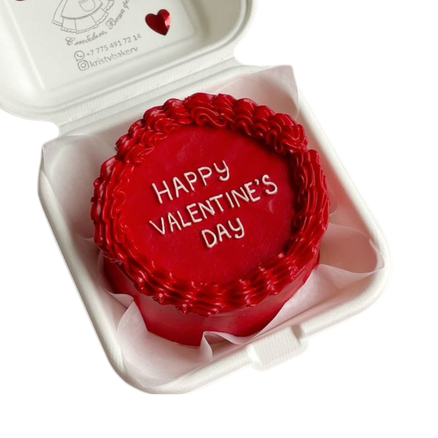 Red VDay Cake